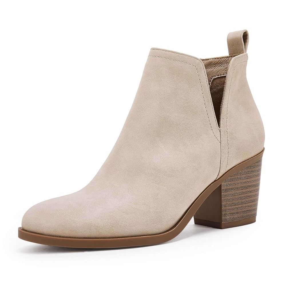 Women's Cream Ankle Boots